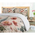 thumbnail image 5 of Ambesonne Floral Eucalyptus Duvet Cover Set, Soft Efflorescent, Calking, Rose Warm Taupe Green, 5 of 6