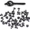 thumbnail image 1 of Hook Stops Carp Stopper Copper Swivels Bait Rings Beautiful Hooks Screws with Oval Rings Kit Hanging Fishing Tool Replaceable Terminal Tackle Black, 1 of 8