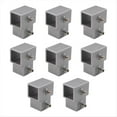 thumbnail image 4 of Conector de Tubo Cuadrado de 8 Piezas de 25 mm (1 Pulgadas), Conector de Tubería de 3 Vías, Abrazaderas de Rieles de Extremo de Cadena en T de Aleación de Aluminio A, 4 of 5