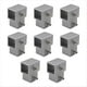 thumbnail image 4 of Conector de Tubo Cuadrado de 8 Piezas de 25 mm (1 Pulgadas), Conector de Tubería de 3 Vías, Abrazaderas de Rieles de Extremo de Cadena en T de Aleación de Aluminio A, 4 of 5
