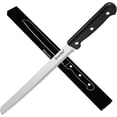 thumbnail image 1 of dearithe Serrated-Bread Knife 10 Inch, Black Full-Tang and Triple Rivet Stainless Sharp Wavy Edge Wide Bread Cutter, Professional for Slicing Homemade Bread, Bagels, Cake, Dishwasher Safe, 1 of 7