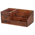 thumbnail image 3 of Bandeja de tocador de maquillaje, organizador de maquillaje de madera, caja de almacenamiento para mandos a distancia portátil, organizador de Perfume, 3 of 8