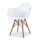 thumbnail image 1 of Silla de Comedor Ergonomica con Estructura de Madera Diseño Moderno Tipo Eames para Sala Oficina e Interiores Minimalistas con Soporte de Acero Blanco, 1 of 5
