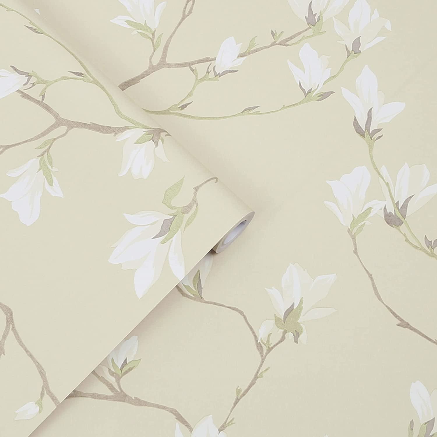 Laura Ashley Magnolia Grove Natural Wallpaper