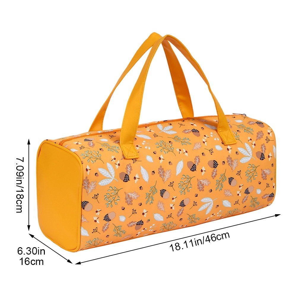 Large Capacity Crochet Storage Bag Portable Knitting Bag DIY Yarn Storage Organizer for Yarn and Crochet Hooks Sewing