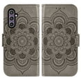 thumbnail image 6 of Asuwish Compatible with Samsung Galaxy S23 FE 5G Wallet Phone Case and Tempered Glass Screen Protector Flip Credit Card Holder Stand Mandala Flower Cell Cover for S 23 EF S23FE 23S Women Men Gray, 6 of 9