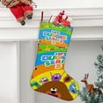 thumbnail image 2 of Hey Duggee Tema: Calcetines de Navidad, fino lino blanco para colgar en escaleras y chimenea, decoración navideña para el hogar, regalo de Navidad. 45cm × 32cm, 2 of 5