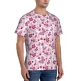 thumbnail image 2 of Vsdgher Flower Butterfly Print Men's Dry Fit Mesh Athletic Shirts Moisture Wicking Tennis T-Shirt Tops, 2 of 9
