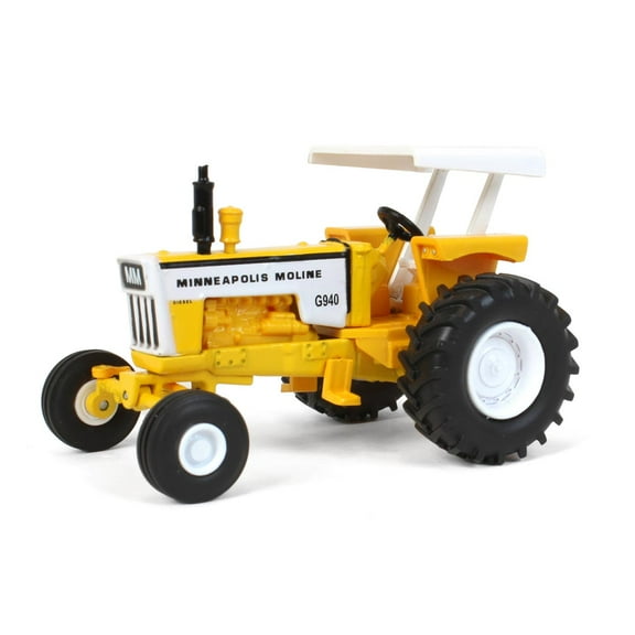 Minneapolis Moline G940 Tractor with Canopy Yellow and White 1/64 Diecast Model by SpecCast