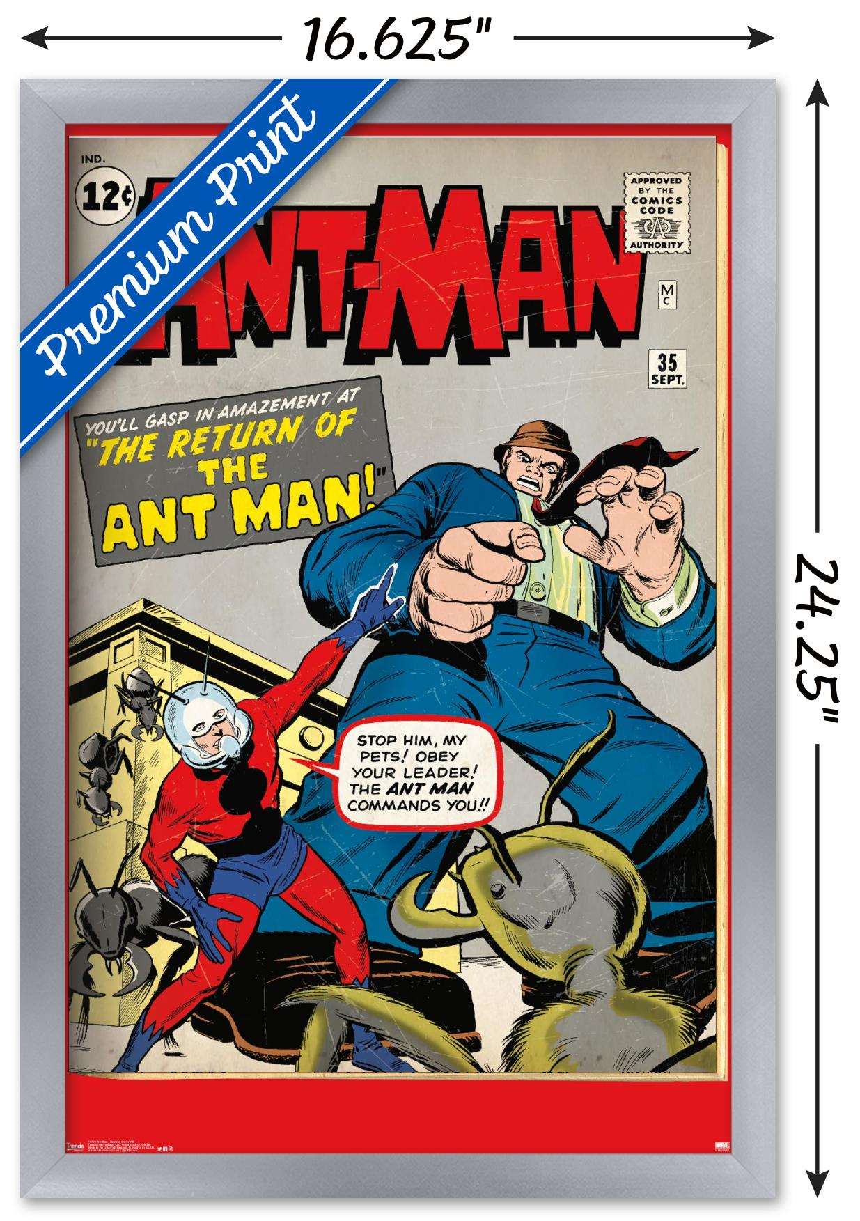 Marvel Comics - Ant-Man - ReVised Cover 27 Wall Poster, 14.725" x 22.375", Framed