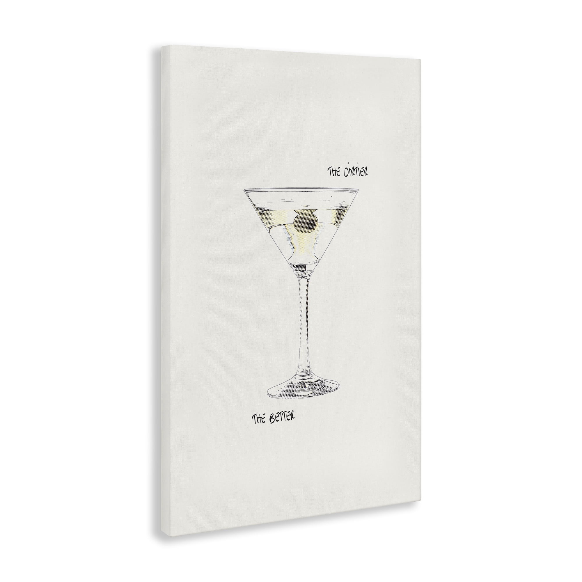 Stupell Industries Dirtier The Better Martini Food & Beverage Painting Wrapped Canvas Art Print Wall Art, 20 x 30