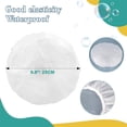thumbnail image 2 of Topboutique Shower Caps 6 Pcs Waterproof Bath Caps Plastic Shower Cap Elastic Band Bath Hair Hat Reusable Hair Cover for Women and Men to Keep Hair Dry, White, 2 of 7