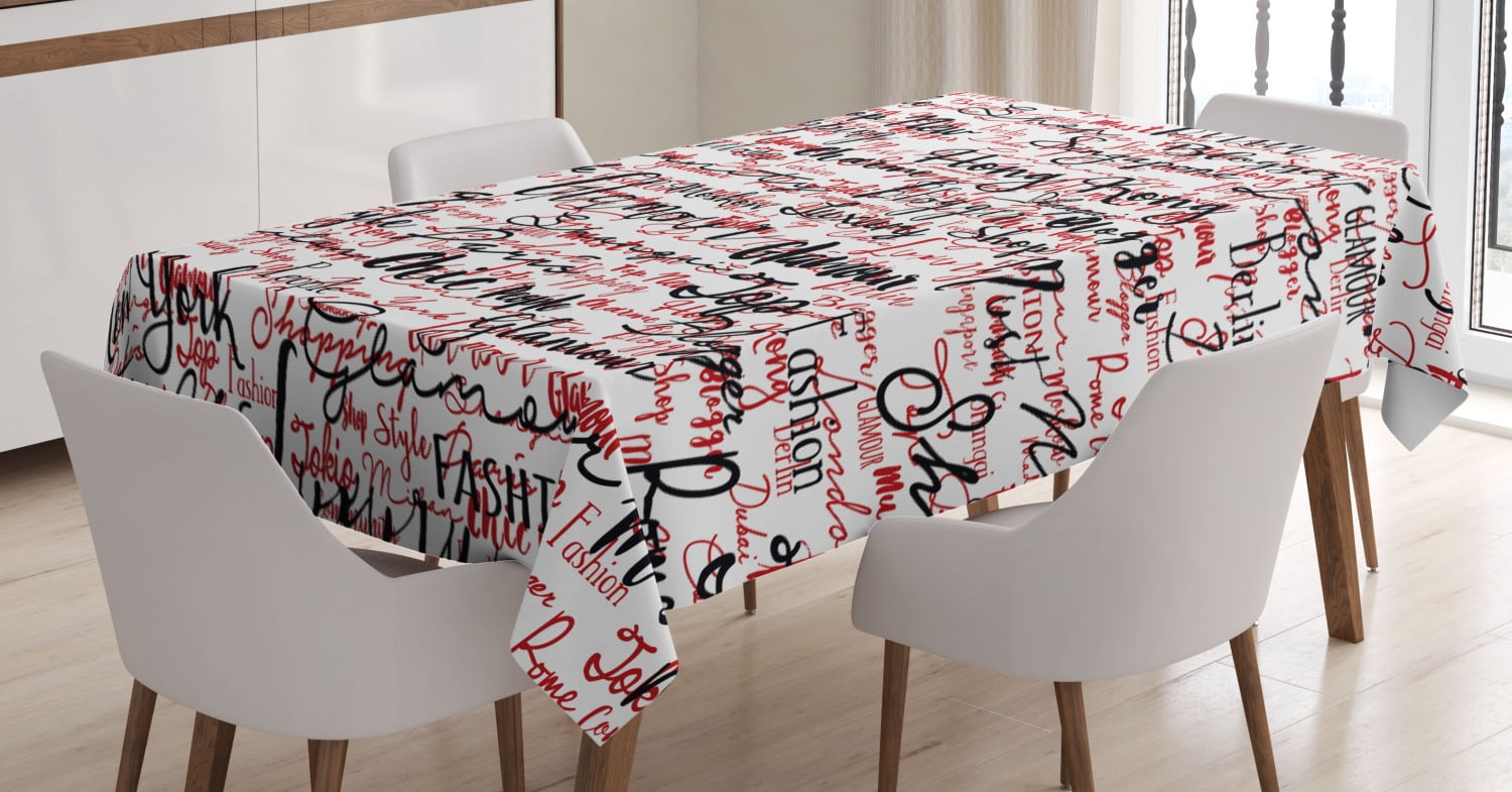 Ambesonne Modern Tablecloth Rectangular Table Cover, Popular Fashion