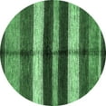 thumbnail image 1 of Ahgly Company Indoor Round Abstract Emerald Green Modern Area Rugs, 8' Round, 1 of 4