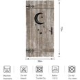 thumbnail image 5 of Moon Star Barn Door Shower Curtain Small Stall Rustic Wooden Plank Vintage Farmhouse Country Old Garage 72Lx36W Inch Home Bathroom Decor Waterproof Fabric with Plastic Hooks, 5 of 5