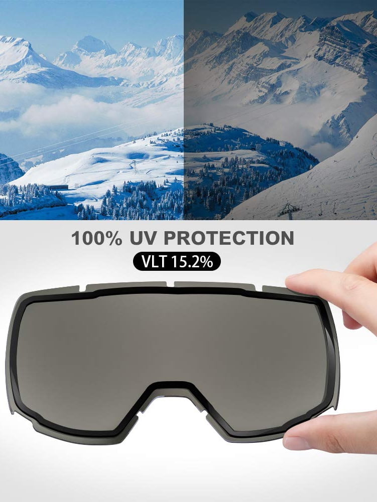 OutdoorMaster OTG Ski Goggles - Black - Blue Lens - Walmart.com