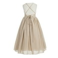 thumbnail image 2 of Ekidsbridal Criss-Cross Chiffon Flower Girl Dresses for Weddings Junior Bridesmaid Birthday Party Evening Gown 191 6, 2 of 3