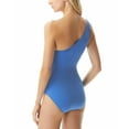 thumbnail image 2 of Michael Kors Iconic Solids One Shoulder One-Piece Crew Blue 10, 2 of 2