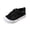 Black, variant on Kids Solid Color Double Strap Canvas Sneakers Casual Shoes Size:4-4.5 Years