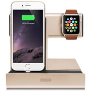 00264 Smart Watch Charge Dock for Apple Watch and iPhone, Gold