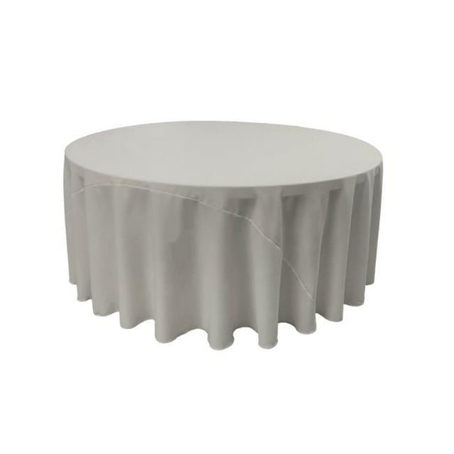 TCpop120R-GrayLgtP41 Nappe Popeline Polyester&44; Gris Clair - 120 Po Ronde