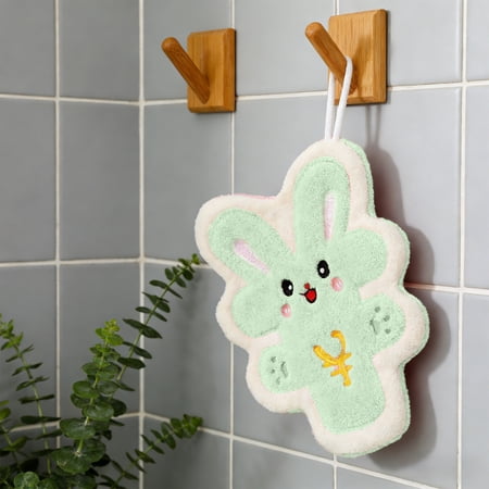 Fzsteel Easter Rabbit-Shaped Kitchen Towel Super Soft Highly Absorbent for Kitchen and Bathroom Use Durable and Decorative