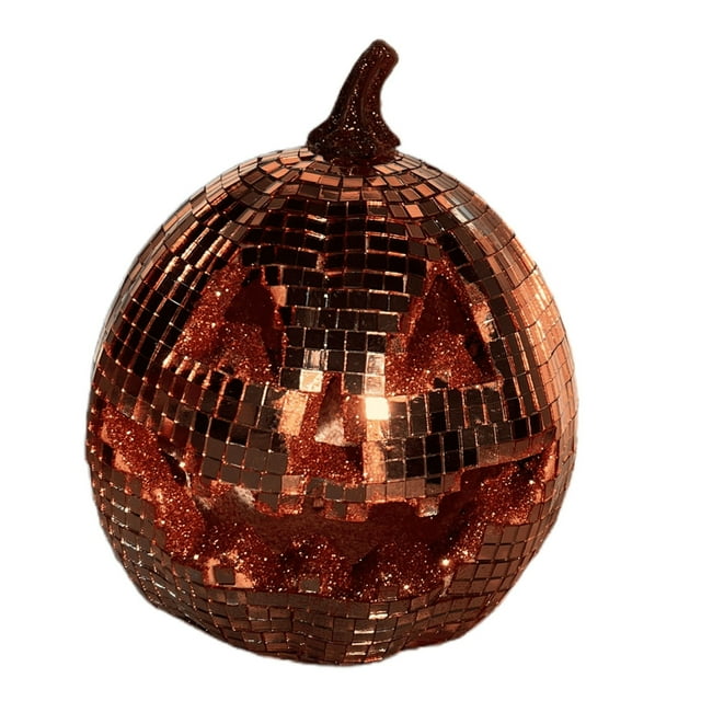 HUASHENG Halloween Pumpkin Decor Pumpkin Table Decoration Silver Glitter Sign Halloween Tray Decor Table Centerpiece For Home