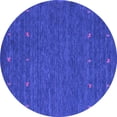 thumbnail image 1 of Ahgly Company Indoor Round Abstract Purple Contemporary Area Rugs, 4' Round, 1 of 4