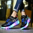 thumbnail image 5 of Kids Roller Skates Light up Shoes with Wheels Shoes LED USB Charging Roller Sneakers for Girls Boys Birthday Christmas Gift, 5 of 14