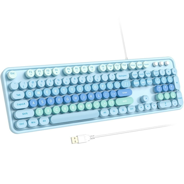 Teclado Atelus Large Print USB con cable para PC portátil Windows