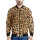 thumbnail image 2 of Chaqueta con cremallera y estampado de leopardo colorido para hombre, abrigo con personalidad con estampado 3D, chaquetas casuales de gran tamaño, ropa de calle, mangas largas, 2 of 5