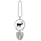 thumbnail image 1 of Ciervo negro animal lindo retrato Colgante de ala, 1 of 3
