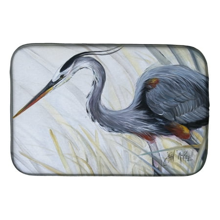 

Caroline s Treasures Blue Heron Frog hunting Dish Drying Mat