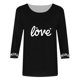thumbnail image 4 of Xuyuer Abstract Print 3/4 Sleeve Loose Tee - Women's Casual Round Neck 3/4 Sleeve Top for Weekend Farmers Market Visits, Creative Studio Outings, and Relaxed Artistic Daily Wear, 4 of 5