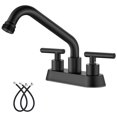 thumbnail image 1 of Grifo para lavabo de lavandería Aolemi Utility, 4 pulgadas, centro, negro mate, 1 of 8