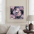 thumbnail image 2 of Wall Art Prints, Halloween Skull Framed Canvas Prints for Bedroom Living Room Bathroom Office, Vintage Colorful Rose Floral Wildflower Gallery Wrap Wall Art Poster for Gifts Home Decor 20"x20", 2 of 9