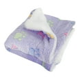 thumbnail image 2 of Klippo KBLNK078L Ultra Plush Colorful Bones & Paws Blanket, Purple - Large, 2 of 4