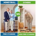 thumbnail image 4 of Bastón HONEYBULL para hombre y mujer: plegable, ajustable, plegable, de pie, con punta pivotante, resistente | Bastones plegables para personas mayores y adultos [Azul], 4 of 5