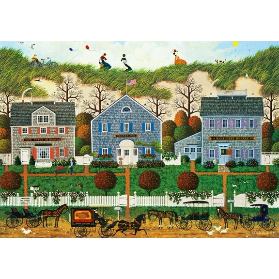 300 Piece Jigsaw Puzzle - Charles Wysocki - Nantucket Winds - 300 Large Piece Jigsaw Puzzle, Green