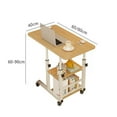 thumbnail image 3 of OYang Small Mobile Standing Desk, Adjustable Height Portable Rolling Desk, Tiltable Desk C Shaped End Table For Couch, Hospital Table Laptop Stand, 3 of 8