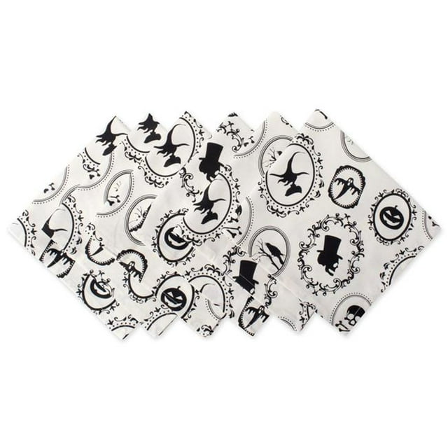 Design Imports CAMZ35662 Halloween Portrait Napkin Set - Set of 6