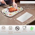 thumbnail image 2 of Large Serving Tray, 21" x 14" Serving Tray with Handles, Rectangular Melamine Platter for Meat, Appetizers, Cookies, Grill or Party Snacks Set of 2, Cottagecore Ottoman Tray,Mats Included, 2 of 2