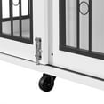 thumbnail image 2 of Ostreici 44" Anti-Bite Furniture Style Dog Crate Sliding Barn Door, Dog Kennel End Table w/ Wheels, 2 of 16