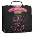 thumbnail image 5 of FORMRS Zipper Binder with Shoulder Strap 2-inch Ring 500 Sheet Capacity File Bag, UFO with Hearts Pattern, 5 of 5