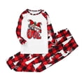 thumbnail image 2 of Odeerbi Christmas Pajamas for Family Holiday Long Sleeve Family Christmas Pajamas Matching Sets Toddler Plaid Printed Tops Pants Set Two-Piece Sleepwear Xmas PJs Set Multicolor, 2 of 5