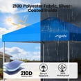 thumbnail image 2 of GVDV Canopy Tent, 10x10 Pop up Canopy Outdoor Shade with Wheeled Bag, Easy up Sun Shelter with Vents, Blue, 2 of 10