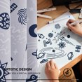 thumbnail image 6 of Deconovo Room Darkening Curtains for Kids Bedroom, Extra Wide Window Coverage, Space Adventure Pattern, Rod Pocket Panels, 2 Panels, 52 x 84 Inch, Gray, 6 of 7
