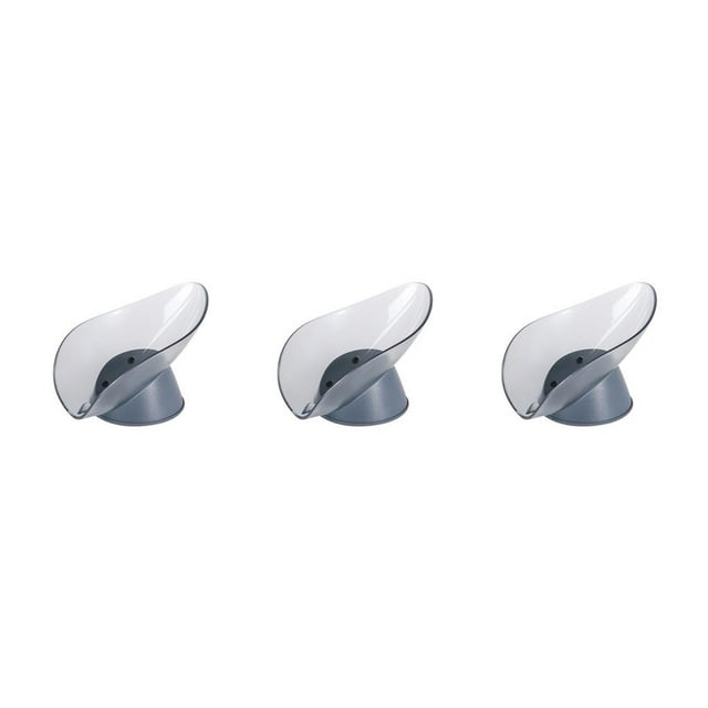 facefd 1/2/3/5 TureClos Storage Box Sucking Container Leaf-shaped Draining Organizer for Kitchen Bathroom Blue 3PCS
