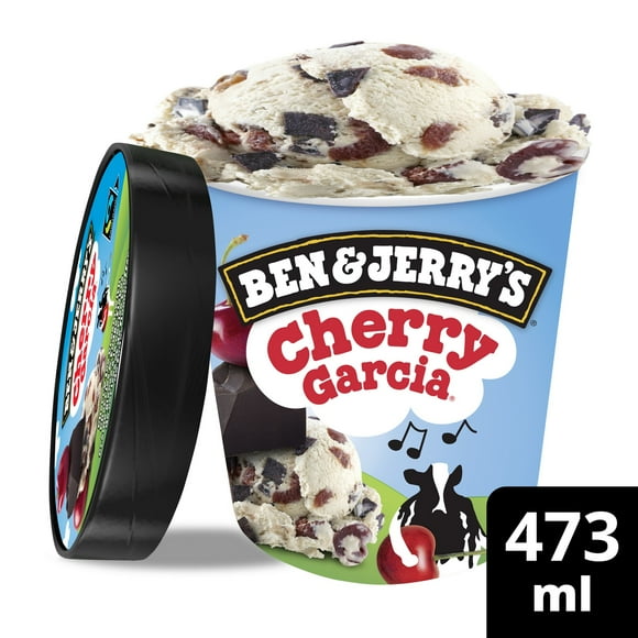 Crème Glacée Ben & Jerry's Cherry Garcia avec des ingrédients issus du commerce équitable 473 ml Crème Glacée