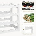 thumbnail image 3 of Wine Rack, 4-Tier Bamboo Wine Racks Countertop,Sturdy and Durable Wine Storage Cabinet Shelf,16 Bottles Wine Holder for Kitchen Pantry, White, 3 of 14